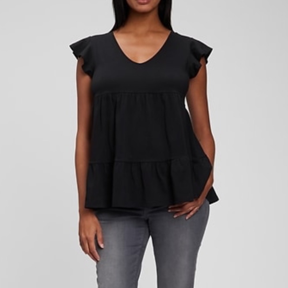 GAP Black Short Sleeve Top